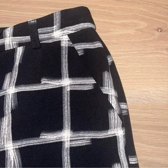 Topshop Windowpane Print Crepe Cigarette Pants 6 - Picture 8 of 12